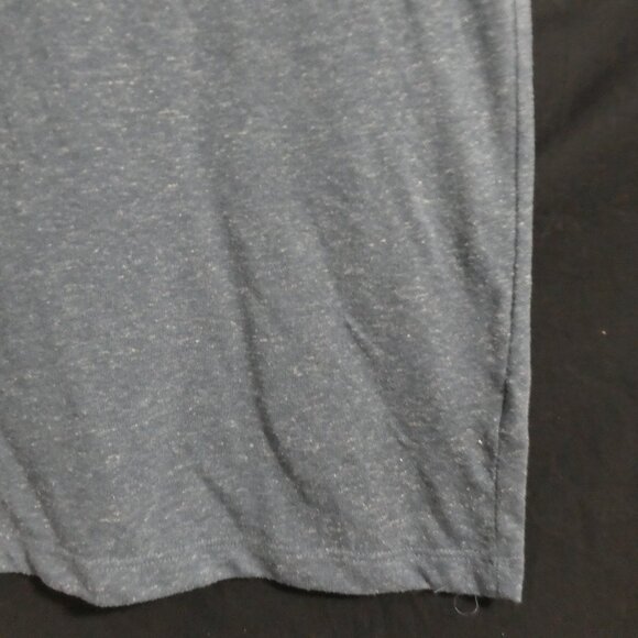 GEORGE | xs - extra small | Heather Blue Henley Short Sleeve Shirt - Picture 7 of 13